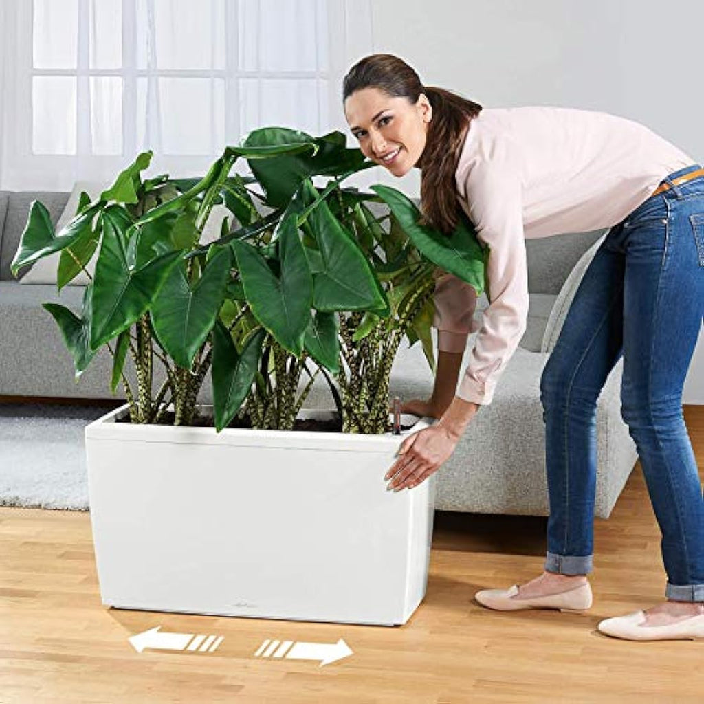 Lechuza Cararo Premium Self-Watering Planter - Anthracite Metallic