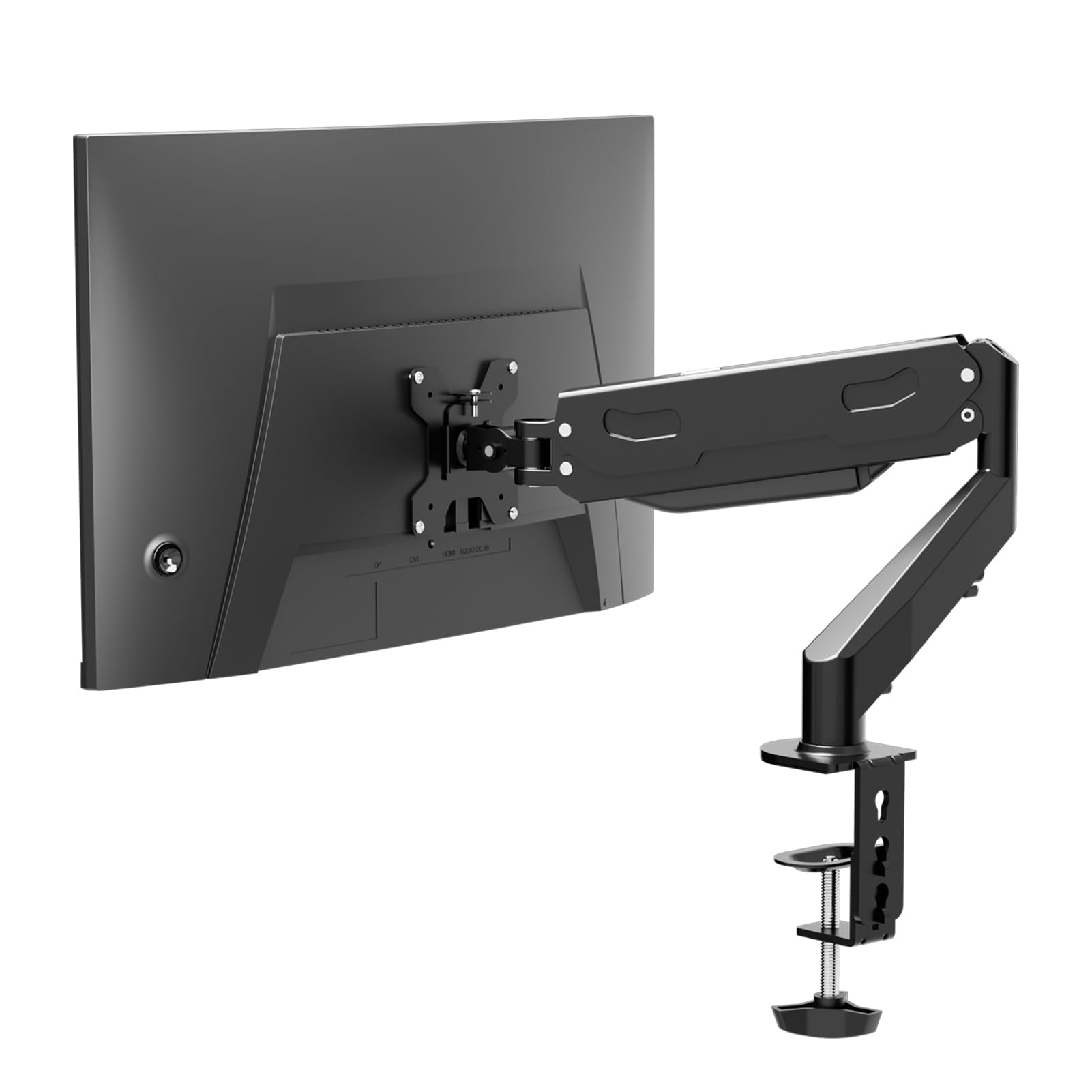 Pholiten Single Monitor Arm – Gas Spring Desk Mount for 13-30" Screens
