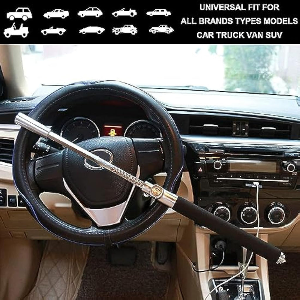 Jolof Store Universal Car Steering Wheel Lock – Anti-Theft Safety Hammer