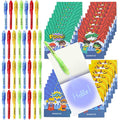BONNYCO Superhero Invisible Ink Pen and Notebook Set - 32 Pack Party Fillers