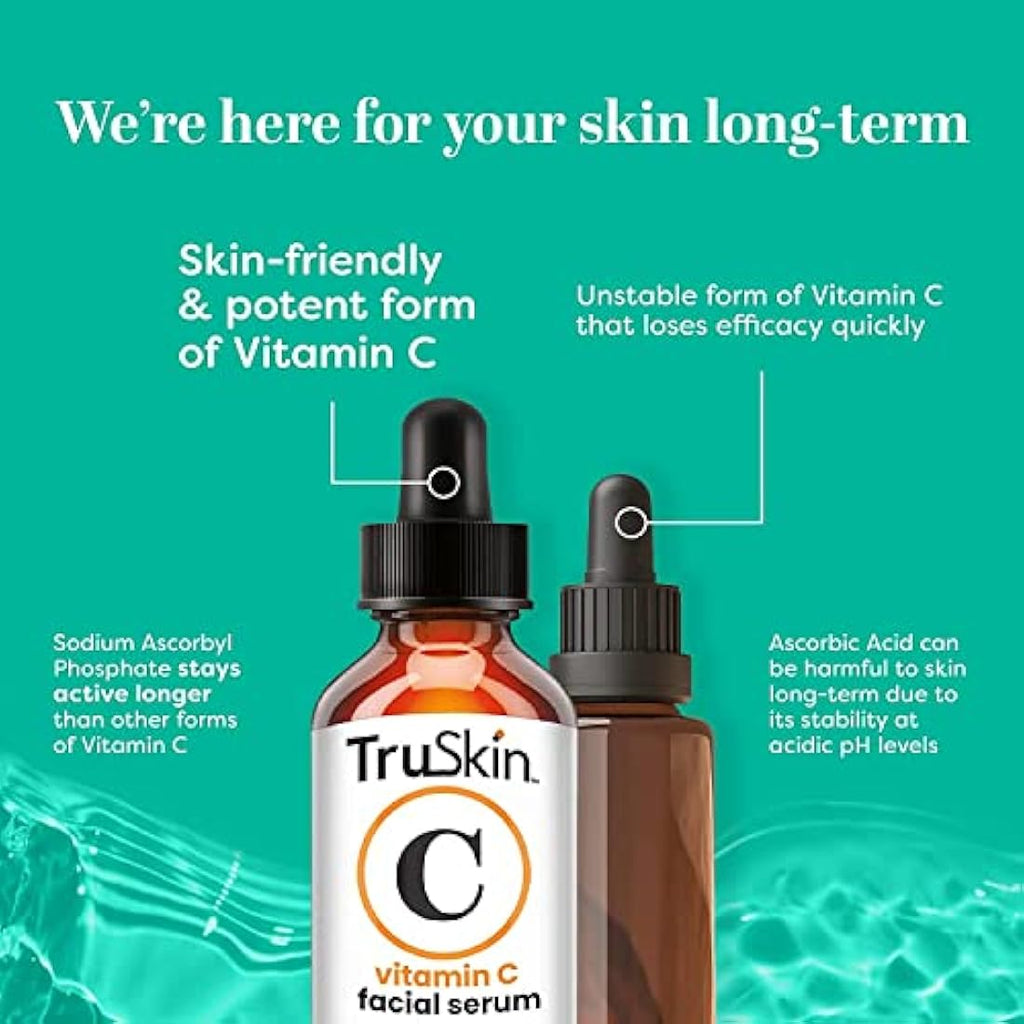 TruSkin Vitamin C Face Serum – Anti-Aging Brightening Formula, 2 fl oz