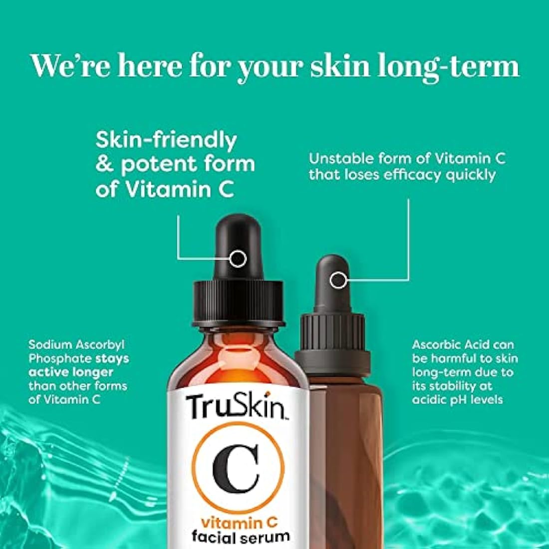 TruSkin Vitamin C Face Serum – Anti-Aging Brightening Formula, 2 fl oz