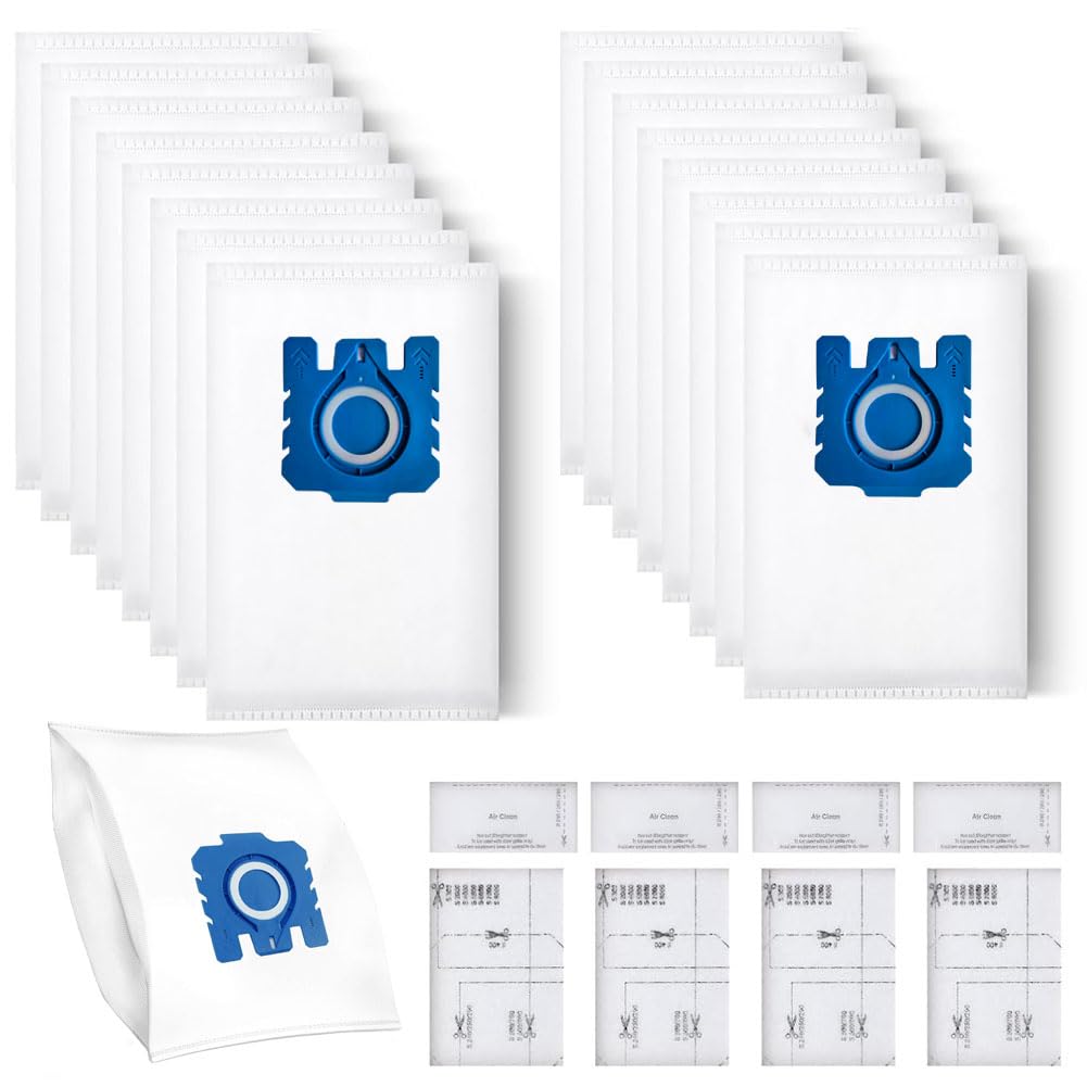 Foho 16 GN Vacuum Bags for Miele Complete C3 C2 C1 | 8 Filters Included