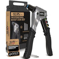 KLRStec Professional Rivet Gun Kit - Heavy Duty Hand Riveter with 120 Rivets