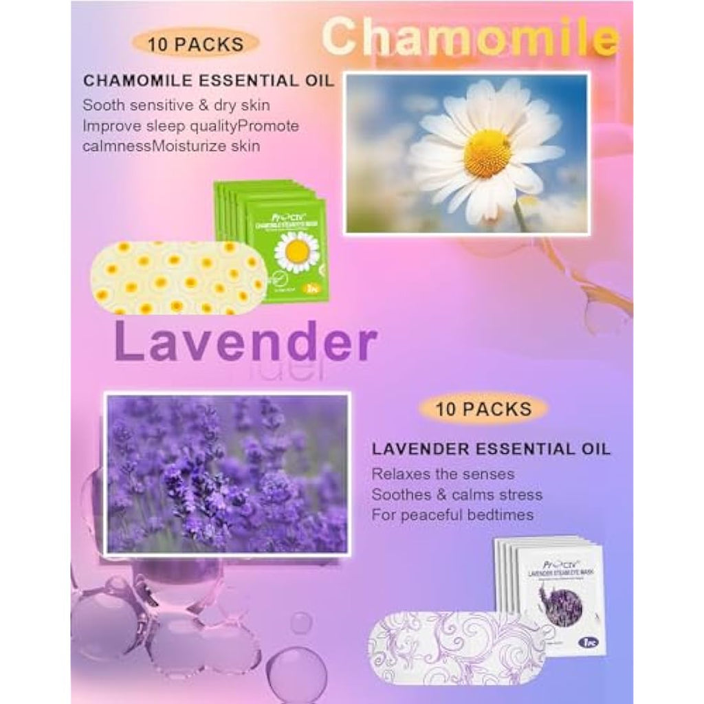 ProCIV Steam Eye Mask – 20 Pack Self-Heating Lavender & Chamomile