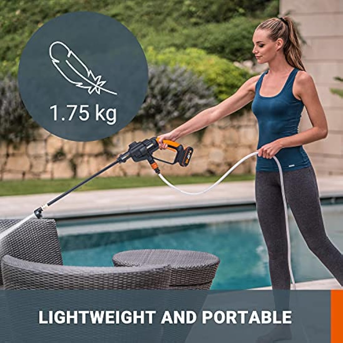 Worx WG620E.9 Hydroshot Cordless Portable Pressure Cleaner – Tool Only