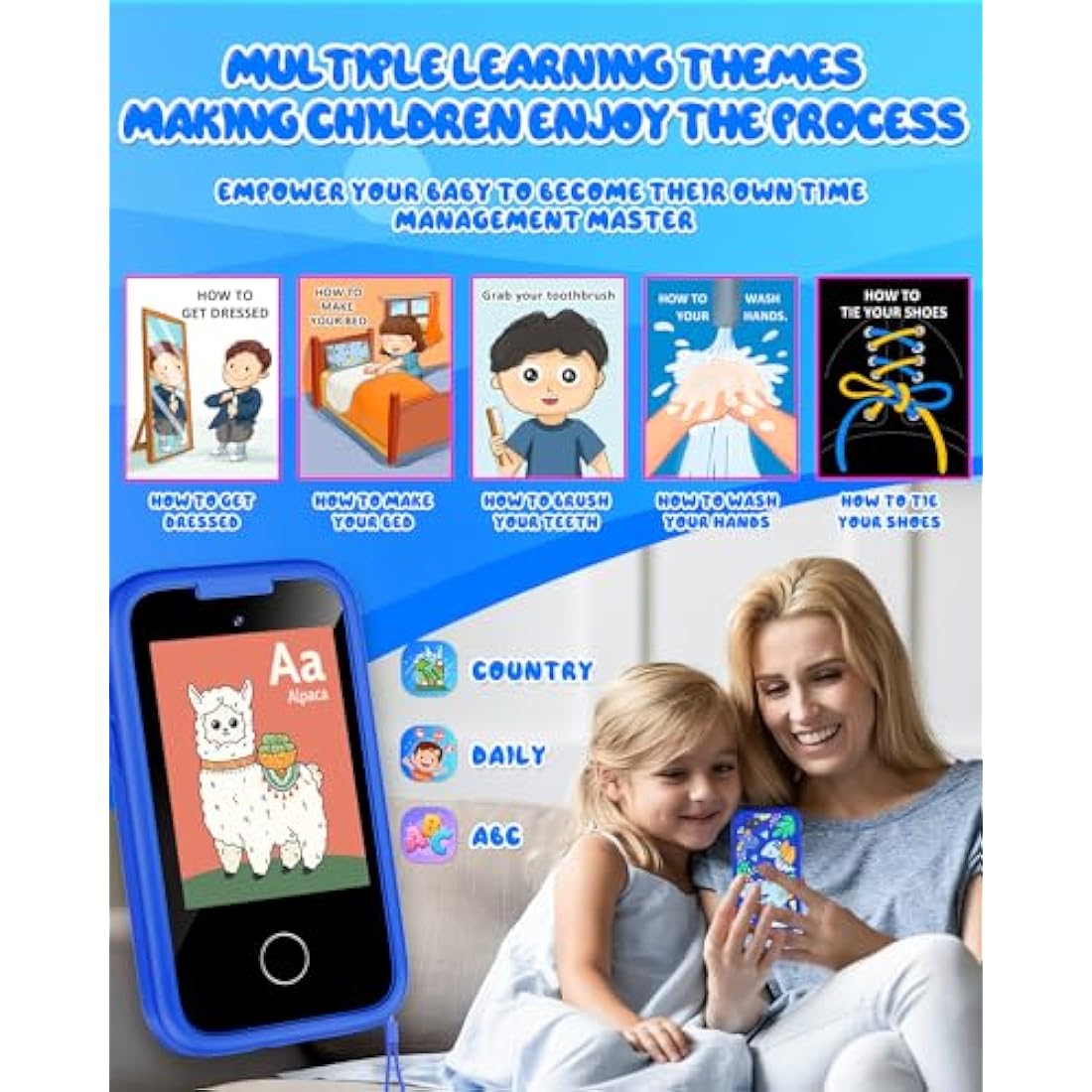KAKTIN Kids Smart Phone – Dinosaur Learning Toy with Dual Camera & 8GB SD