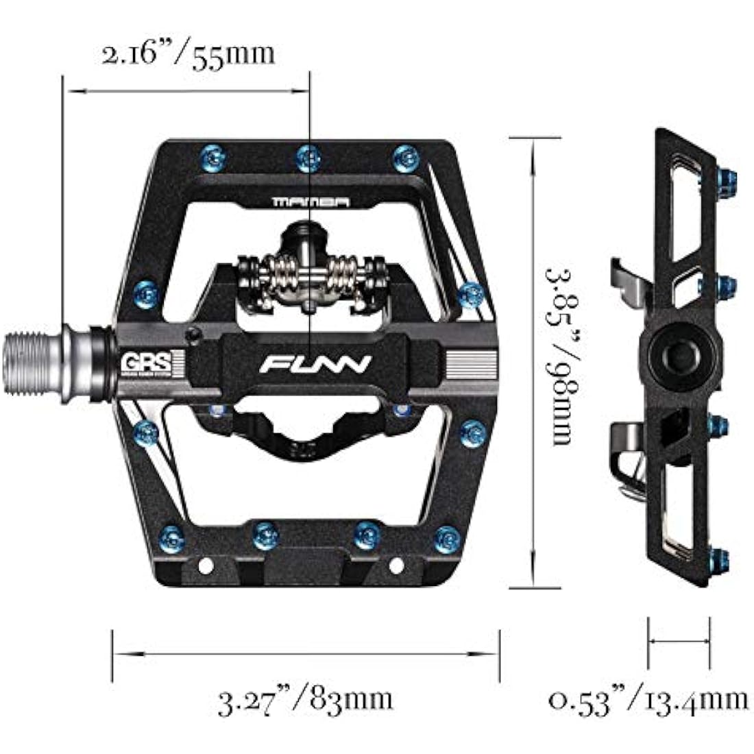Funn Mamba S Single Sided Clipless MTB Pedals | SPD Compatible