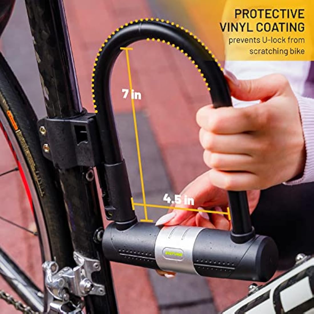 SIGTUNA Heavy Duty Bike U-Lock | 16mm Steel Shackle with Mount Holder