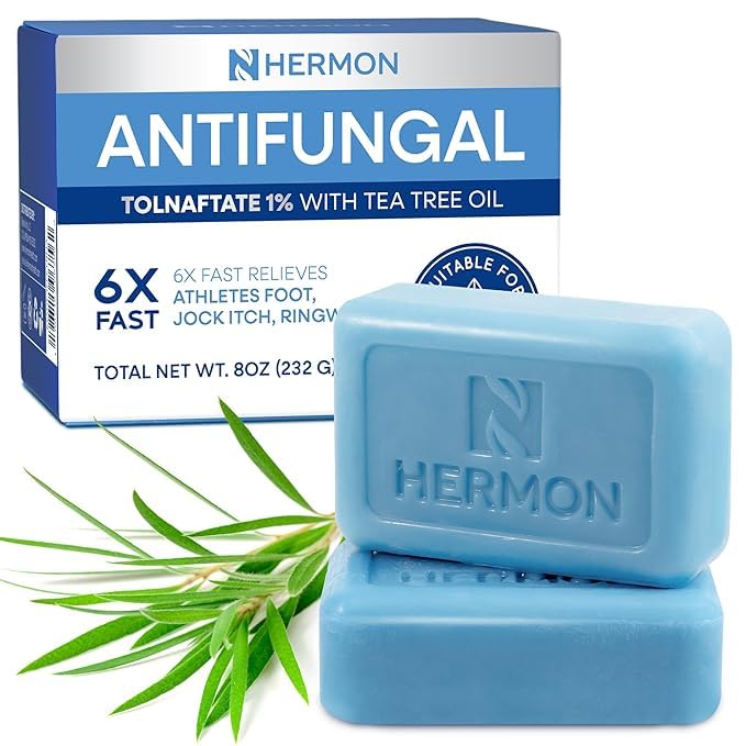 Hermon Antifungal Tea Tree Oil Soap – Natural Skin Cleanser by