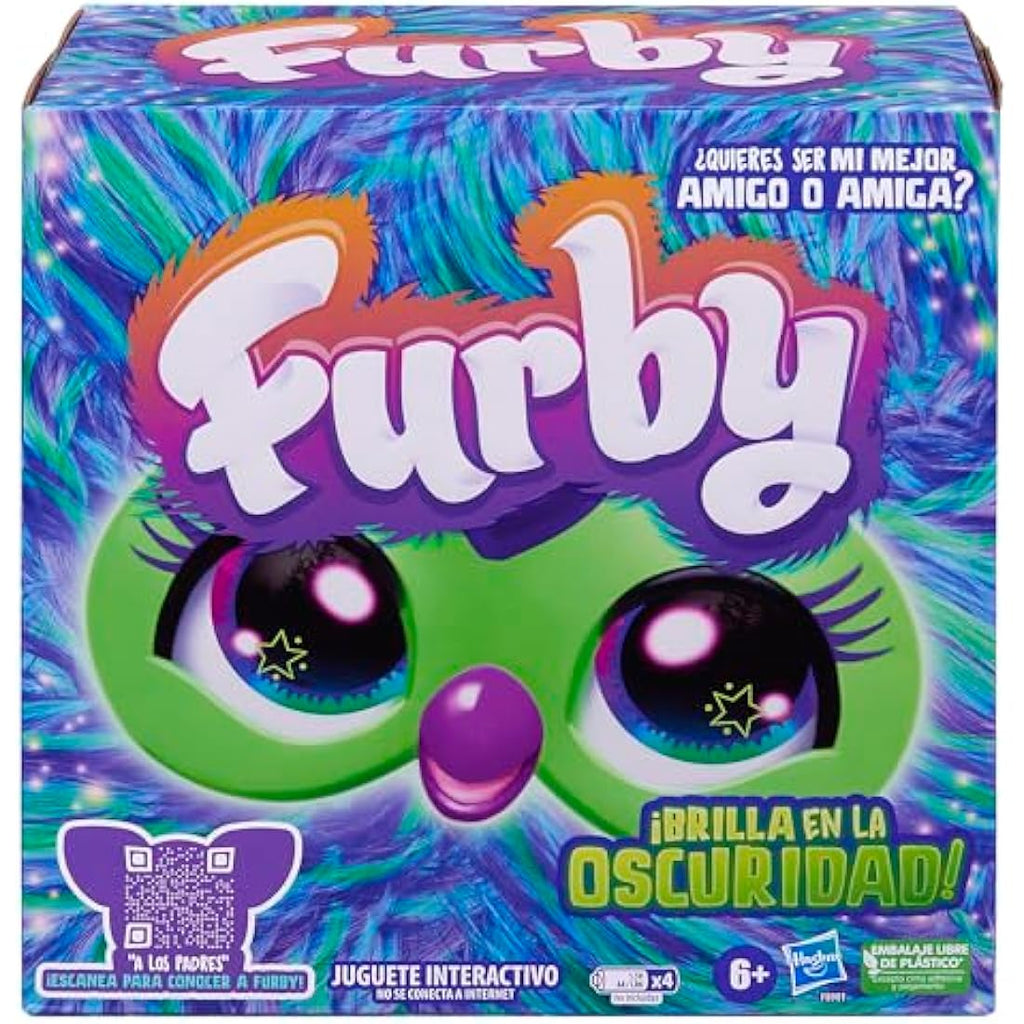 Hasbro Furby Galaxy Glow in the Dark Interactive Plush Toy - Spanish