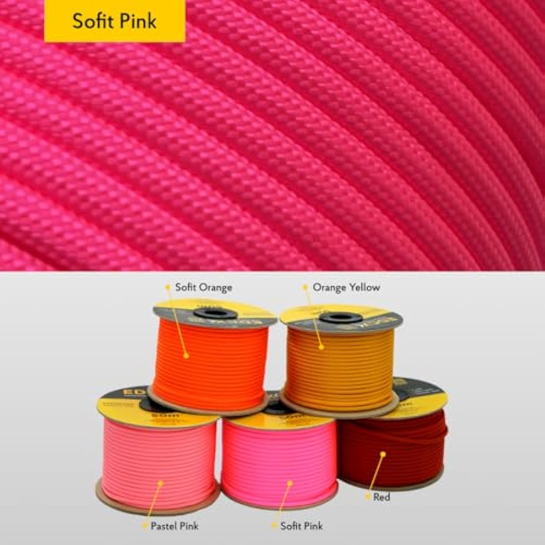 EDCX 550 Paracord – 4mm Type III 7-Strand Nylon Rope for Camping & DIY