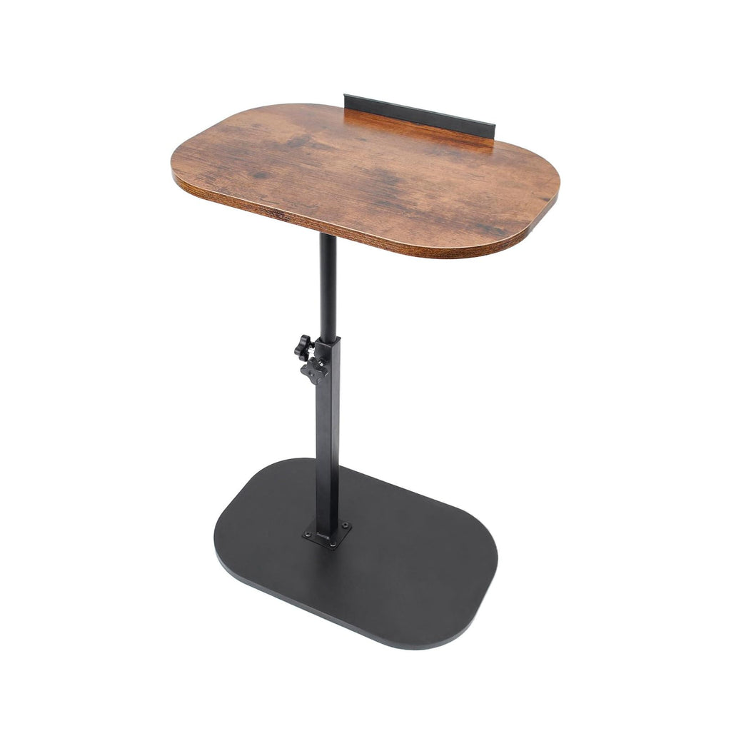 XUDREZ Large Adjustable C Shaped Side Table, Height Adjustable End Table, 360°Swivel Living Sofa Coffee Table for Bed/Bathtub, Rotating Tabletop - image 1