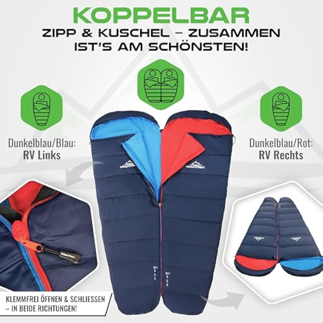MOUNTREX Ultralight Mummy Sleeping Bag – 720g Compact Summer Gear