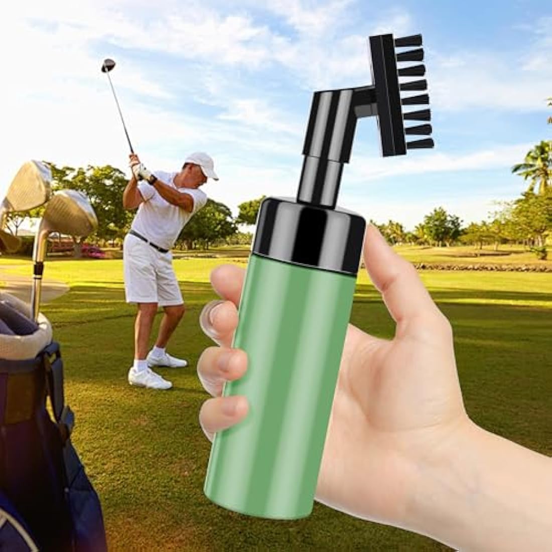 FUZVOL Golf Club Brush | 200ml Water Spray Groove Cleaner with Hook