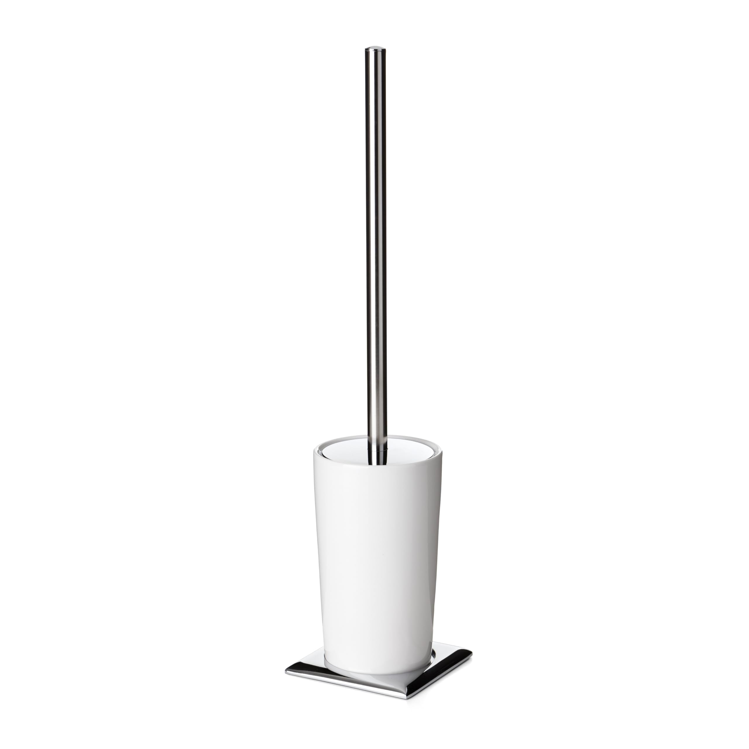 TATAY Ronda Toilet Brush | Stainless Steel & Zamak | White - 37.5cm