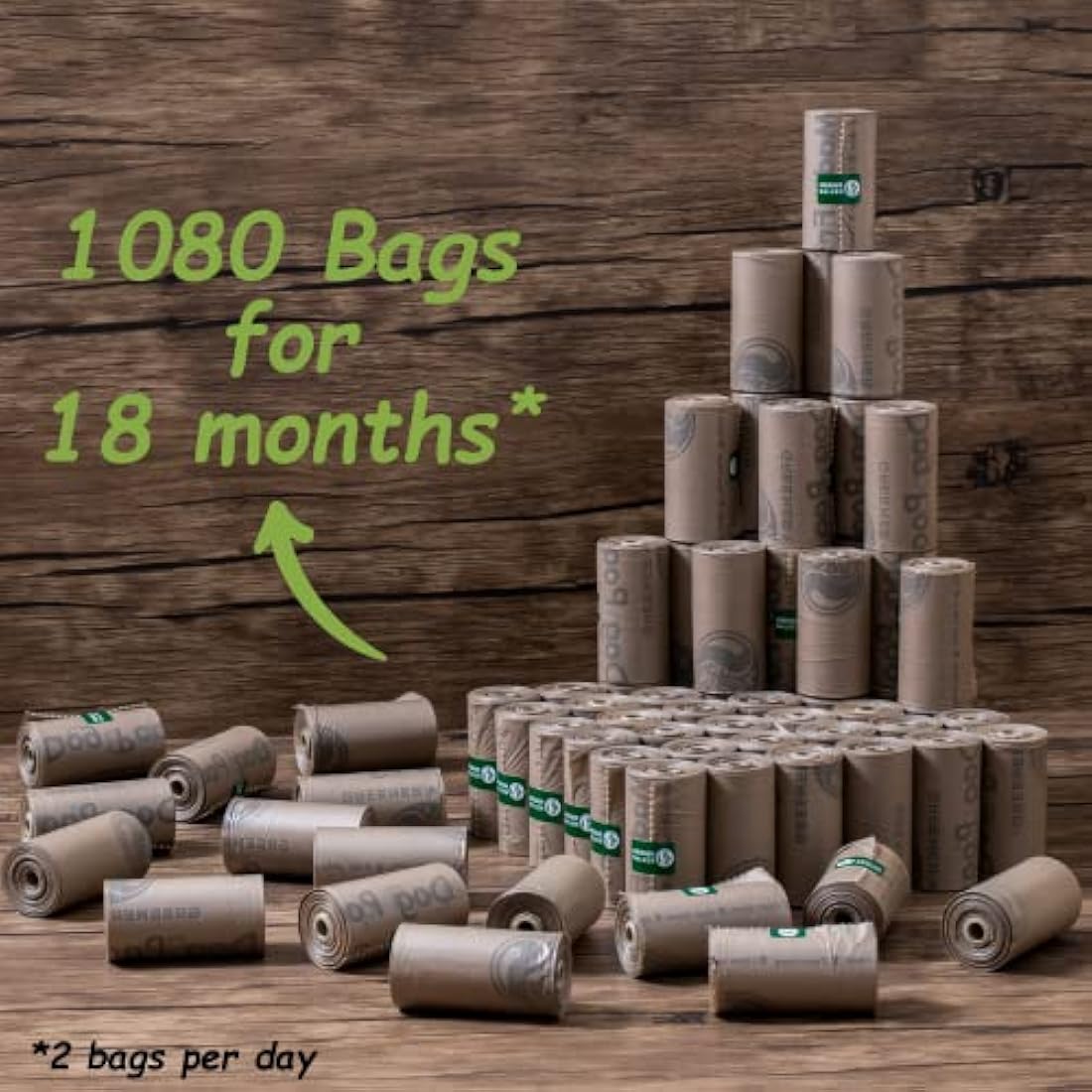 Greener Walker Dog Poop Bags | 1080 Extra Thick Leak Proof Bags