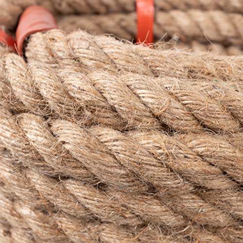 EMEKIAN 25mm Natural Jute Rope | 30M Heavy Duty 4-Strand Twisted Hemp