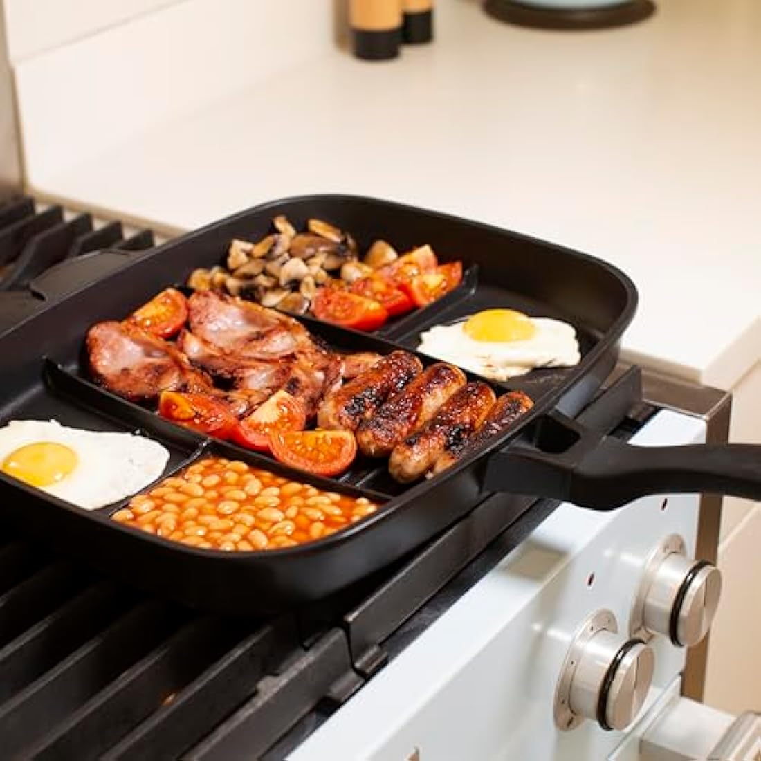 Jolof Store 5-in-1 Non-Stick Frying Pan | Multi-Hob Breakfast Skillet