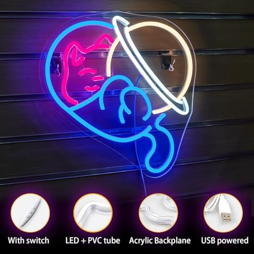 Horseneon Astronomical Cat Neon Sign – Dimmable LED Wall Decor
