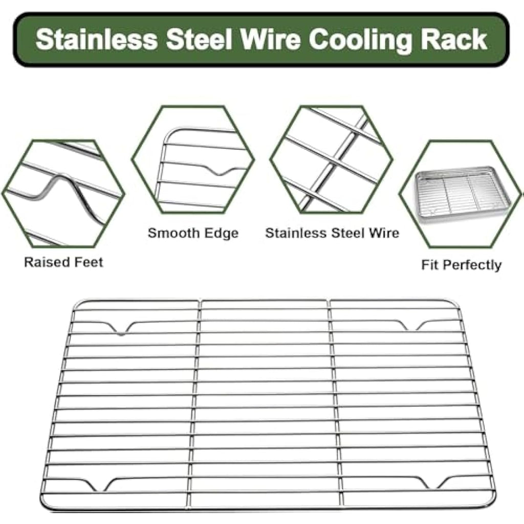 9-Piece Stainless Steel Baking Sheet and Cooling Rack Set