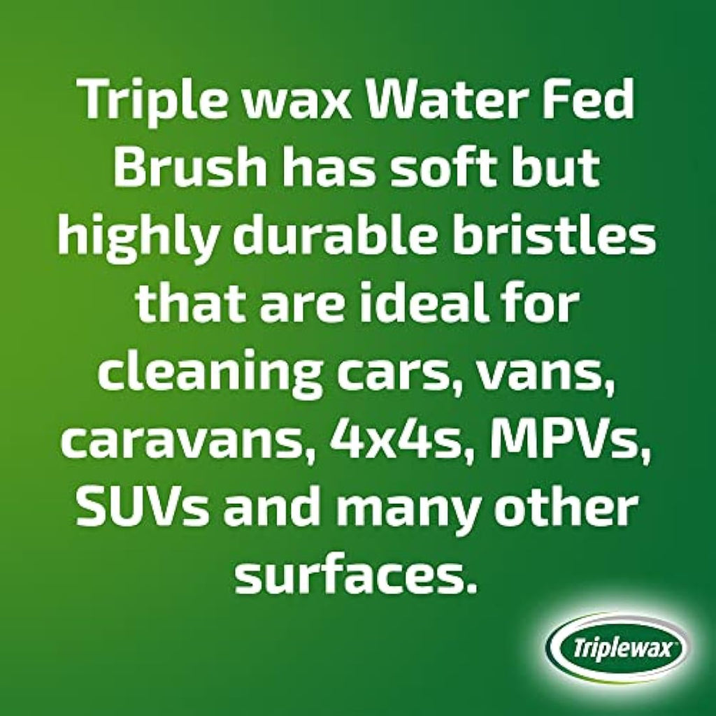 Triplewax Water Fed Car Wash Brush – Soft Scratch-Free Bristles, Yellow