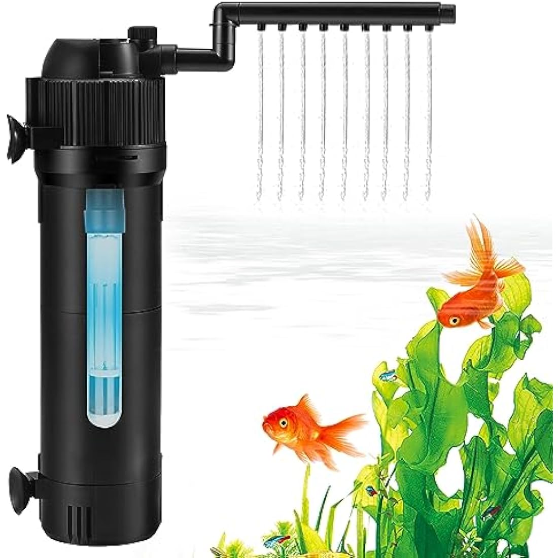 Jolof Store 5-in-1 Aquarium Filter with UV Sterilizer - 500 L/H