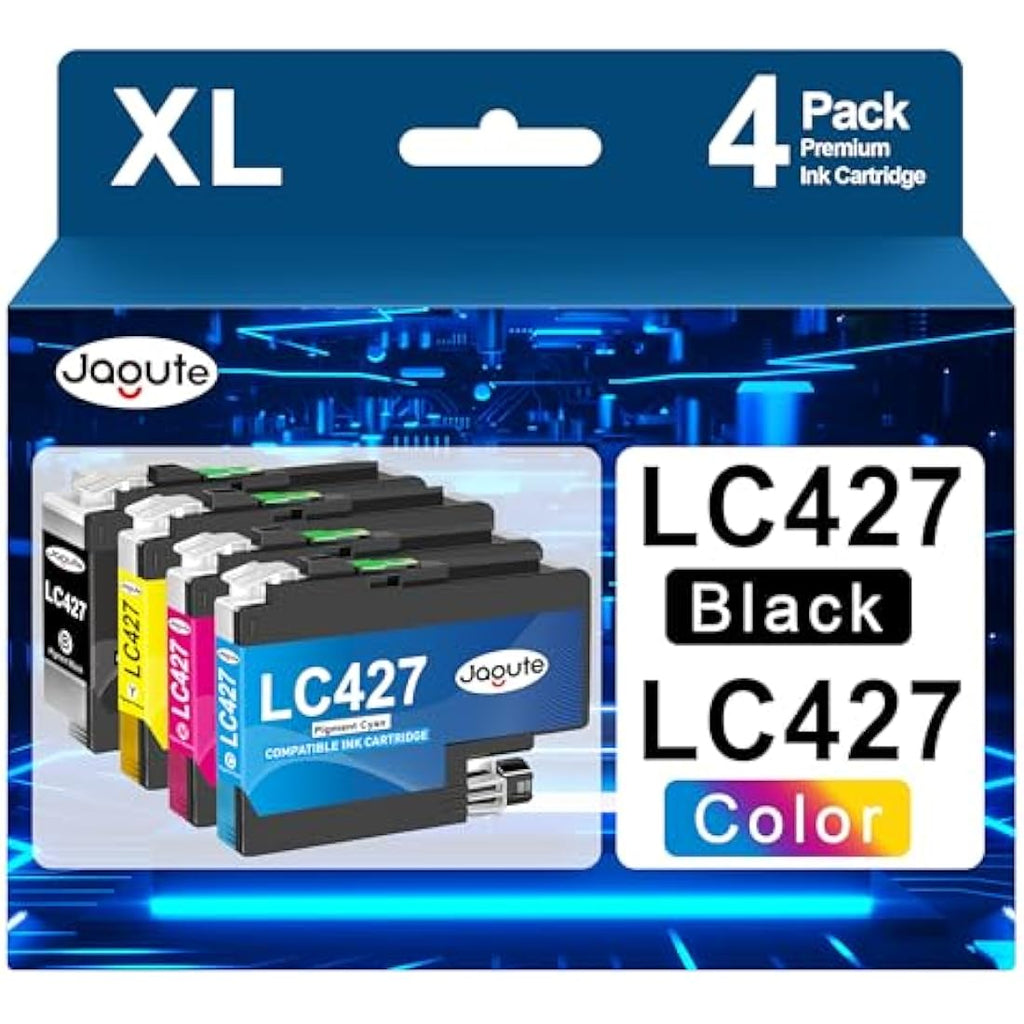 Jagute LC427 Ink Cartridges 4-Pack for Brother MFC-J5955DW MFC-J6955DW