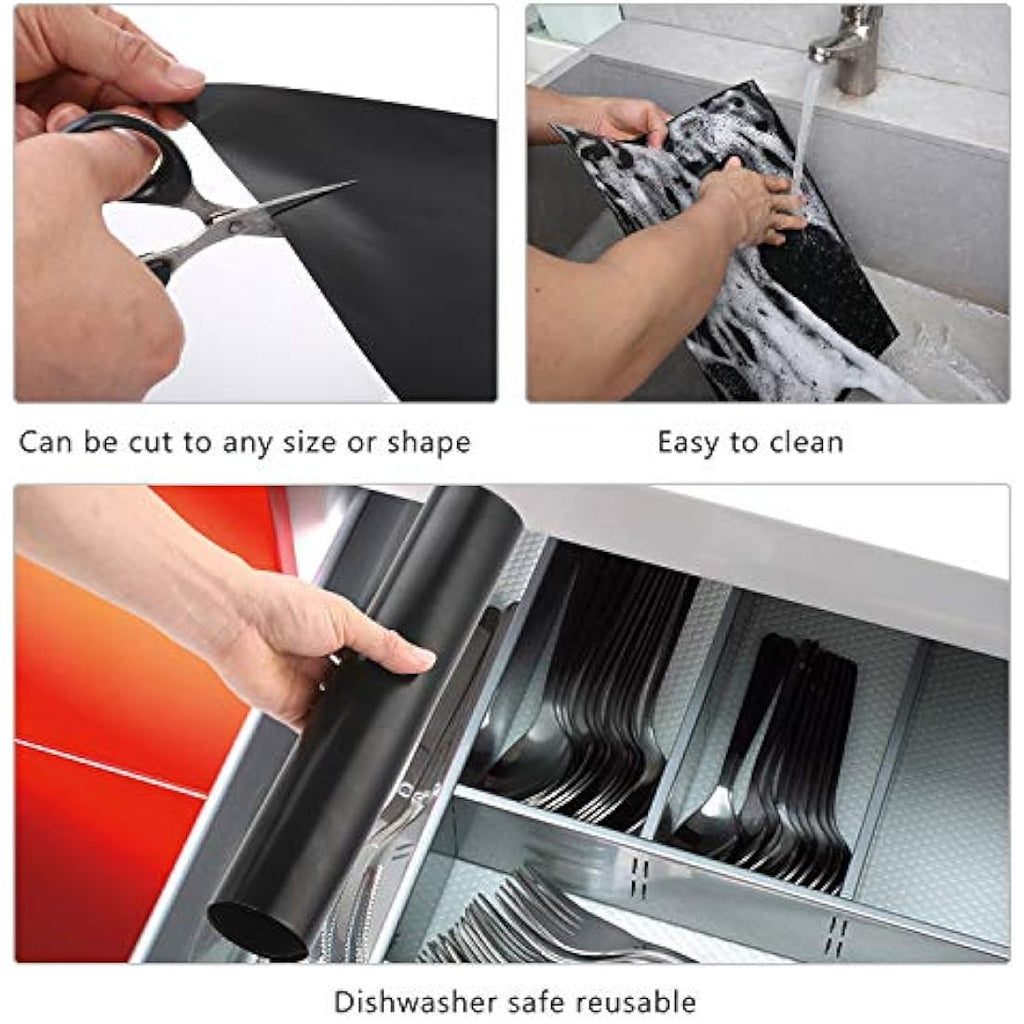 Wisdomwell Non-Stick BBQ Grill Mats - Set of 5 Heat Resistant Teflon Mats