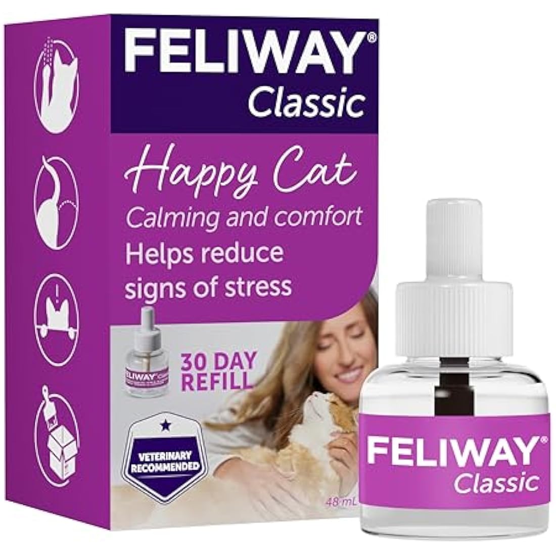 FELIWAY Classic Cat Calming Pheromone Diffuser Refill – 48ml (30 Day)