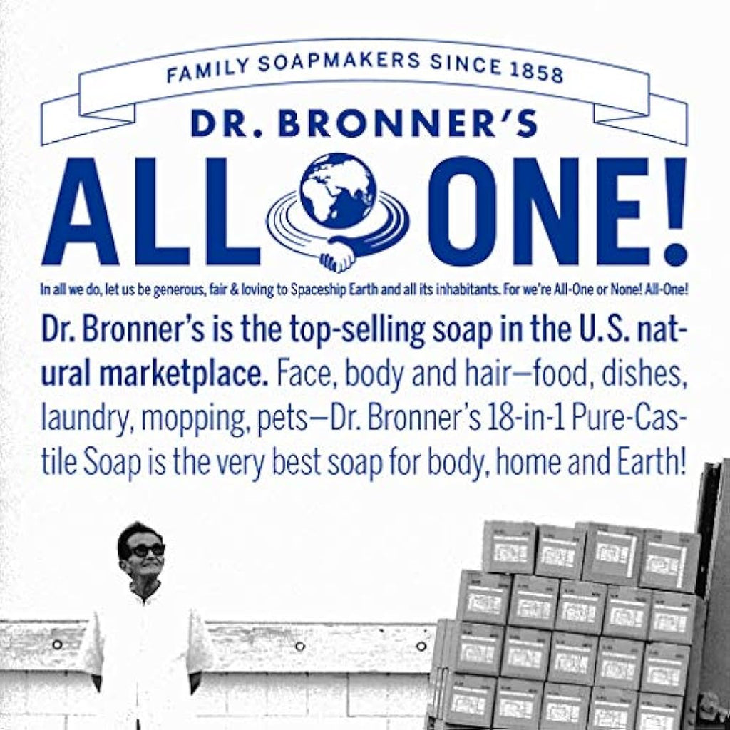 Dr. Bronner's Organic Peppermint 4-in-1 Soap | 335ml Pump Bottle
