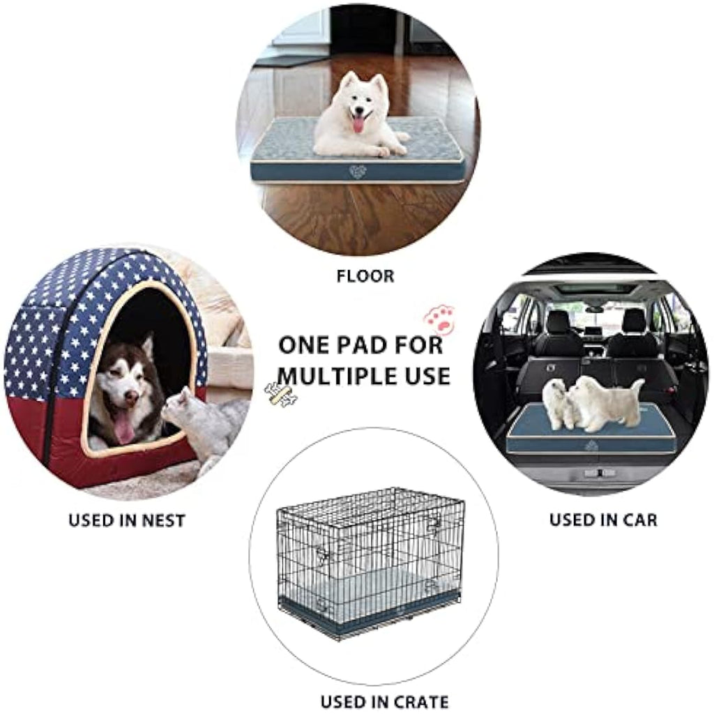 VANKEAN Waterproof Reversible Dog Bed Mat | Washable Crate Mattress
