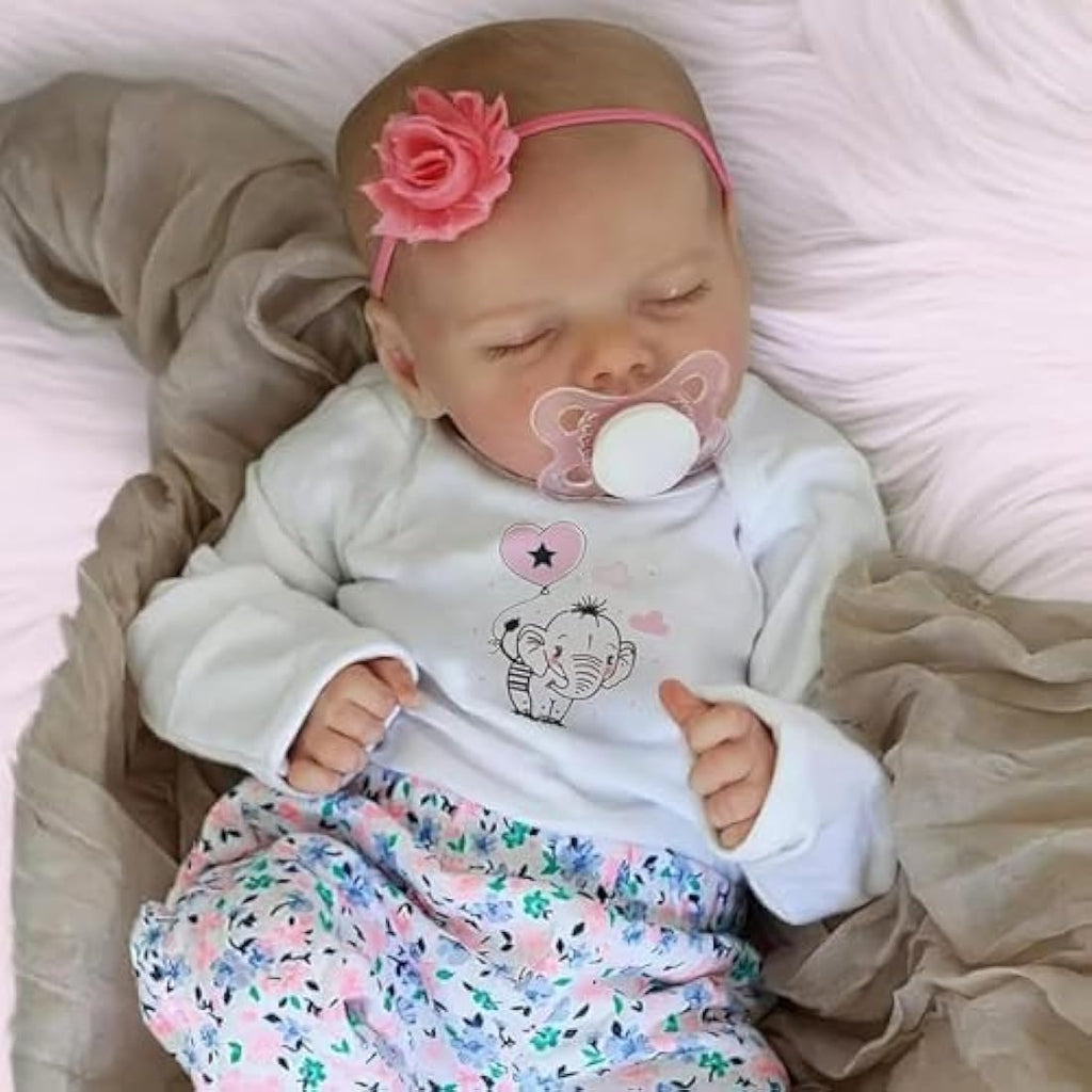 JIZHI Reborn Baby Doll – 17 Inch Realistic Full Body Silicone Vinyl Girl