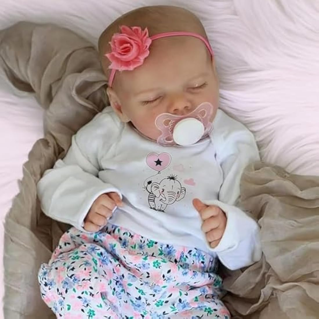JIZHI Reborn Baby Doll – 17 Inch Realistic Full Body Silicone Vinyl Girl