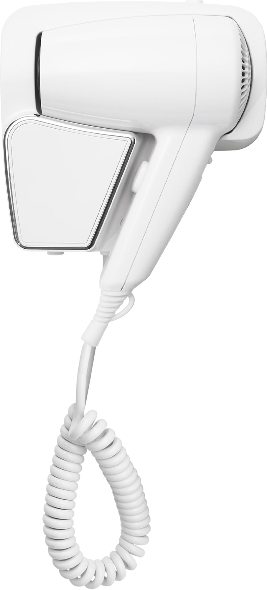 Corby 1200W Wall Mounted Anti-Theft Hair Dryer in White & Chrome