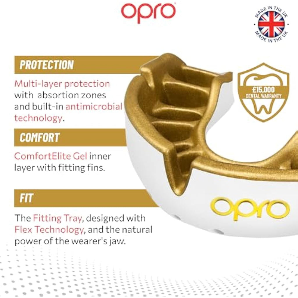 OPRO Gold Level Mouthguard – Premium Fit Gum Shield for Sports