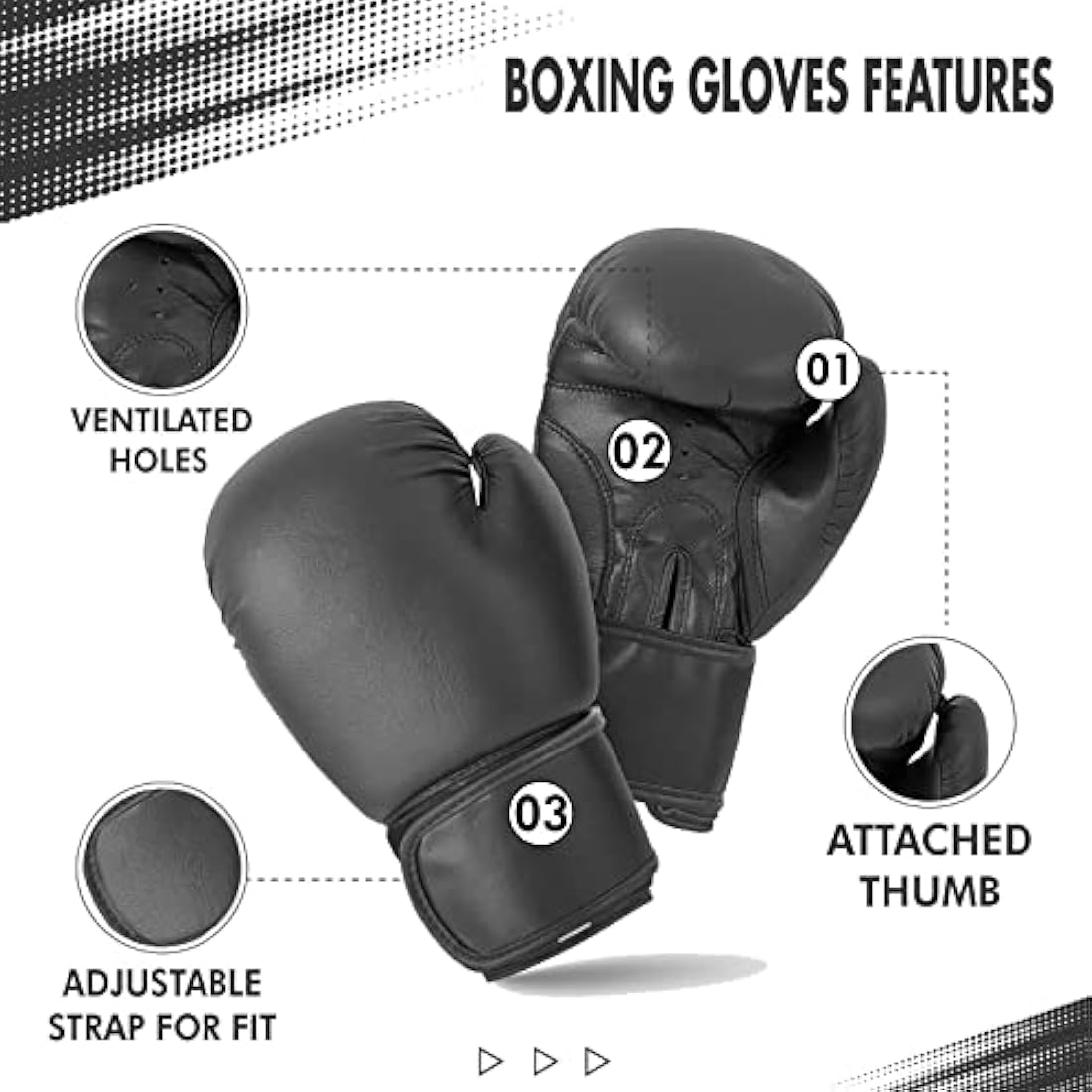 Lions Synthetic Leather Boxing Gloves | MMA Muay Thai Training Mitts