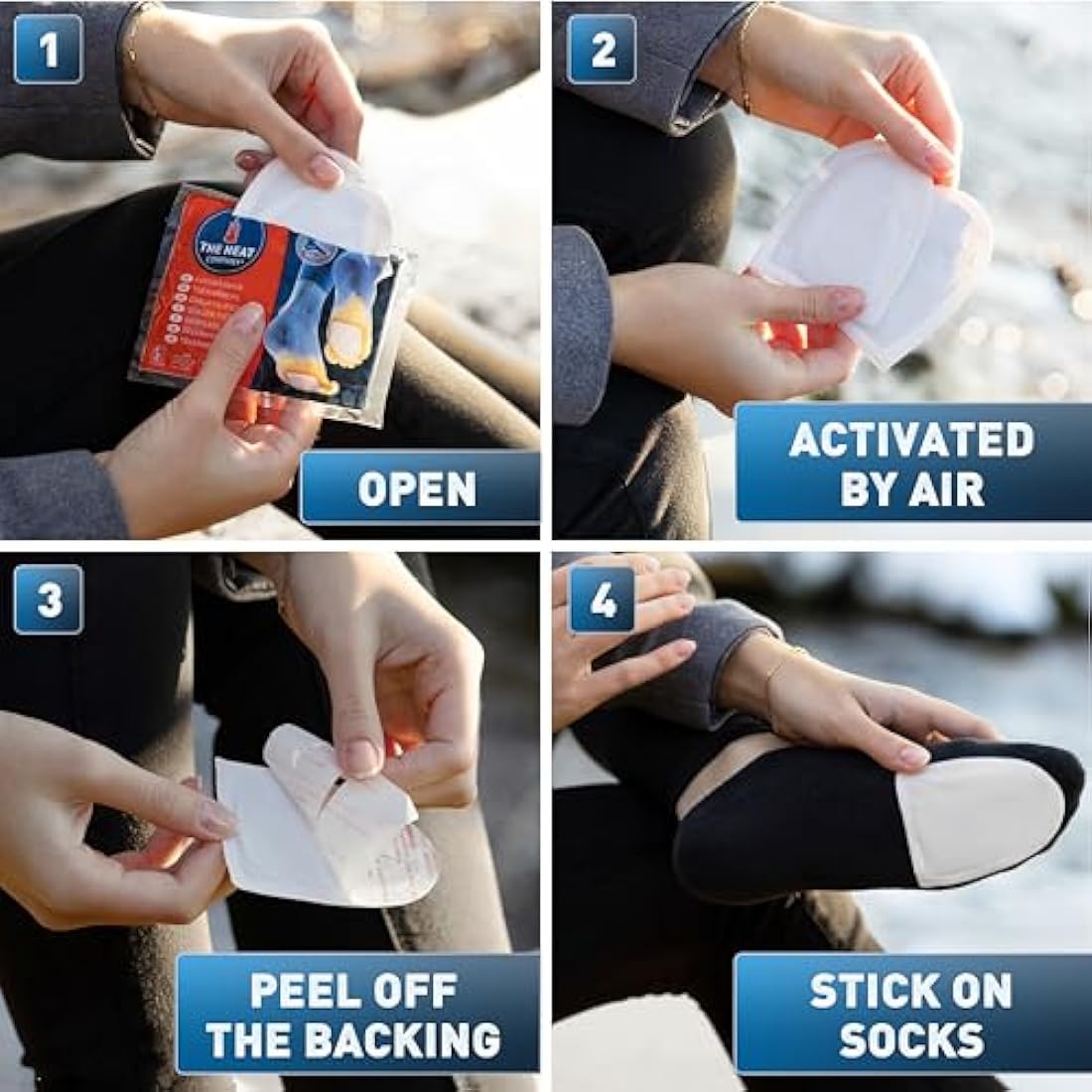 THE HEAT COMPANY Adhesive Toewarmers - 8 Hour Instant Foot Warmers