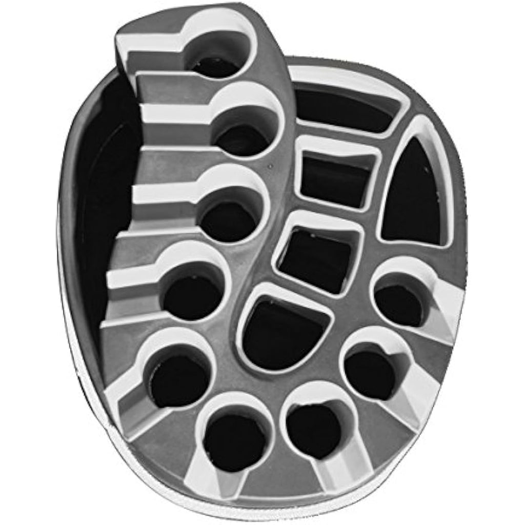 Longridge Pro Cart Golf Bag – 15-Way Divider & V-Iron Slots, Black/White