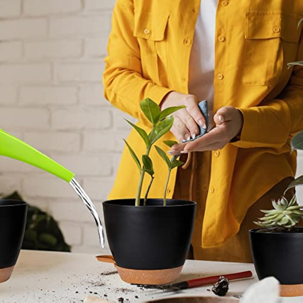 CSYY Self Watering Plant Pots | 7-Pack Plastic Planters with Drainage