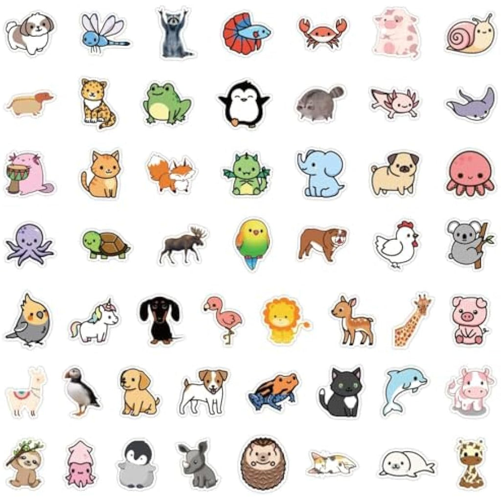 Animal Stickers | 200PCS Waterproof Vinyl Kawaii Decals