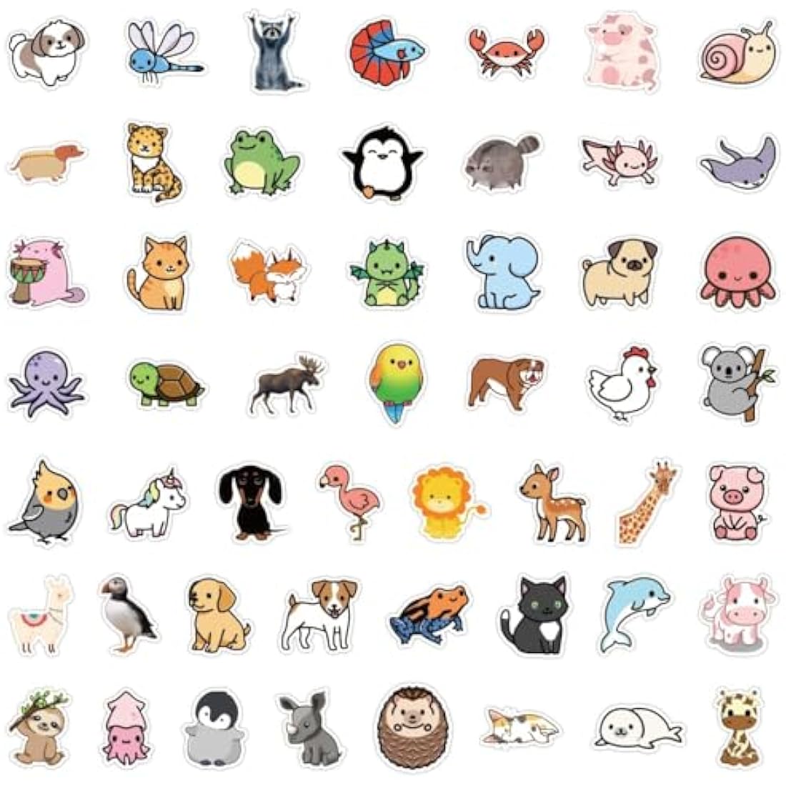Animal Stickers | 200PCS Waterproof Vinyl Kawaii Decals