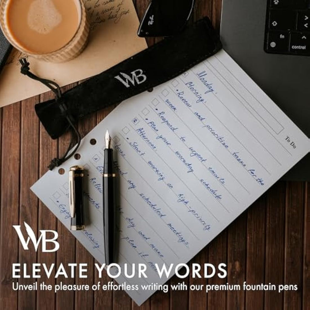 Wordsworth & Black Fountain Pen Set – 18K Gold Finish Calligraphy Pen
