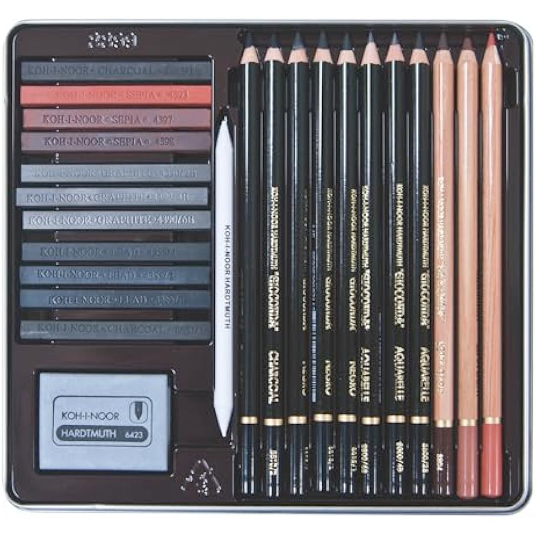 Koh-I-Noor Gioconda College Art Set – 11 Piece Professional Sketching Pencils