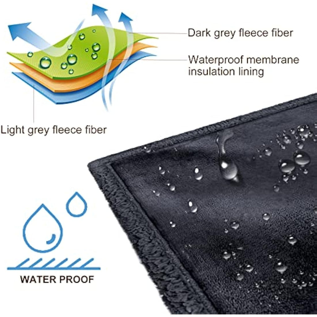 Fireowl Waterproof Dog Blanket – Large Washable Fleece Pet Throw, Grey