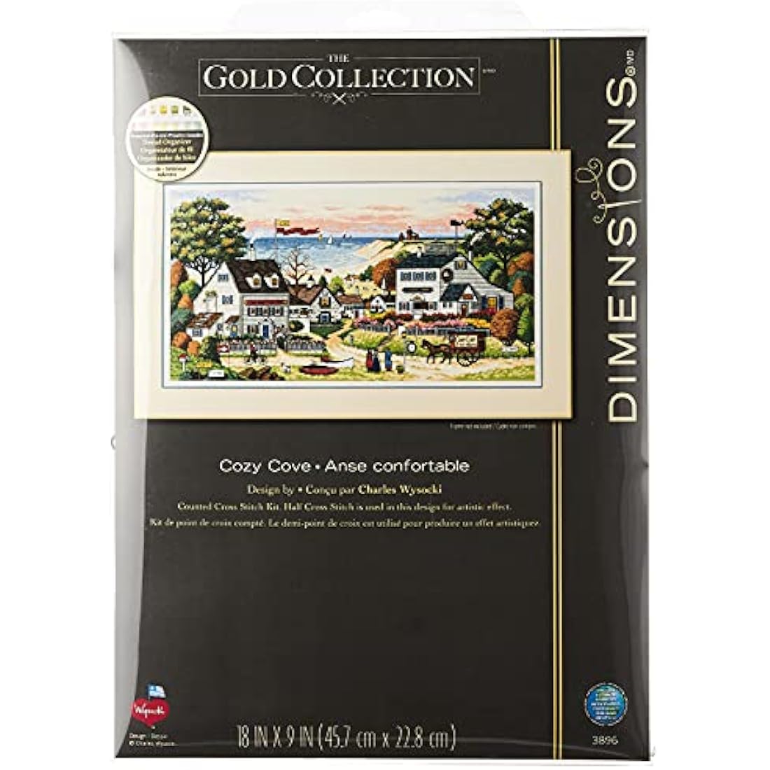 Dimensions Cozy Cove Counted Cross Stitch – 18 Count Ivory Aida Fabric