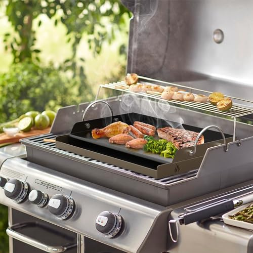 Onlyfire Non-Stick Ceramic Griddle Plancha for Gas and Charcoal Grills, 18"