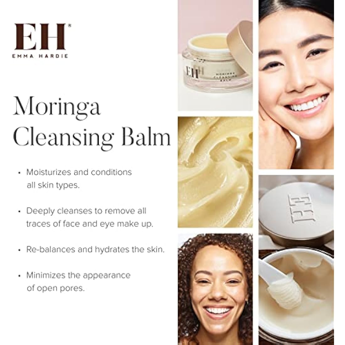 Emma Hardie Moringa Cleansing Balm & Cloth Set - Natural 100ml