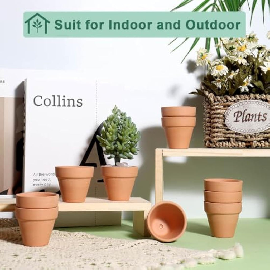 Vensovo 48 Pcs Mini Terracotta Pots - 5CM Small Clay Succulent Planters