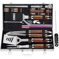 ROMANTICIST 26pcs Stainless Steel Grill Tool Set with Aluminum Case